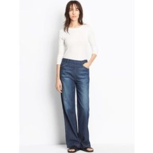 Vince High Rise Side Zip Denim Jean $275 NWT